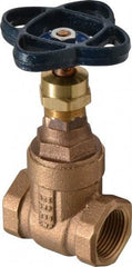 NIBCO - 3/4" Pipe, Class 125, Threaded Bronze Solid Wedge Stem Gate Valve - 200 WOG, 125 WSP, Screw-In Bonnet - Caliber Tooling