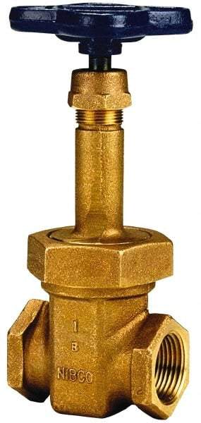 NIBCO - Class 125, Threaded Bronze Solid Wedge Rising Stem Gate Valve - 200 WOG, 125 WSP, Union Bonnet - Caliber Tooling