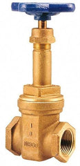 NIBCO - 3/8" Pipe, Class 125, Threaded Bronze Solid Wedge Rising Stem Gate Valve - 200 WOG, 125 WSP, Union Bonnet - Caliber Tooling