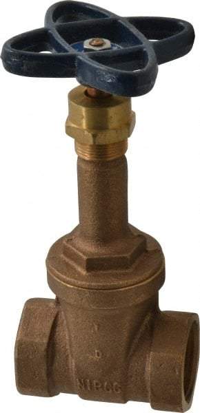 NIBCO - Class 150, Threaded Bronze Solid Wedge Rising Stem Gate Valve - 300 WOG, 150 WSP, Screw-In Bonnet - Caliber Tooling