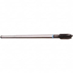 Emuge - M8x1.25 3 Flute Nitride Finish Cobalt Spiral Point Extension Tap - Plug Chamfer, 180mm OAL, 6H Class of Fit, Series Rekord B - Exact Industrial Supply