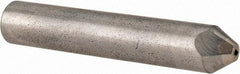 Made in USA - 1/4 Carat Natural Chisel Single Point Diamond Dresser - 2-1/2" Long x 7/16" Shank Diam, 60° Included Angle - Caliber Tooling