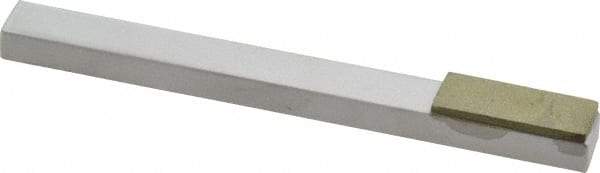 Made in USA - Very Fine, 1" Length of Cut, Single End Diamond Hone - 150 Grit, 3/8" Wide x 3/8" High x 4" OAL - Caliber Tooling