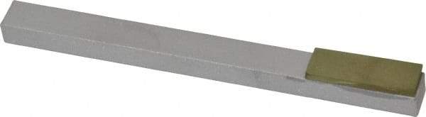 Made in USA - Super Fine, 1" Length of Cut, Single End Diamond Hone - 600 Grit, 3/8" Wide x 3/8" High x 4" OAL - Caliber Tooling