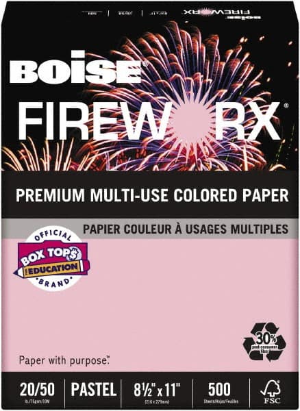 Boise - 8-1/2" x 11" Pink Colored Copy Paper - Use with Laser Printers, Copiers, Plain Paper Fax Machines, Multifunction Machines - Caliber Tooling