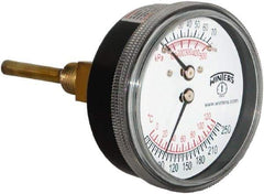 Winters - 2-1/2" Dial, 1/4 Thread, 0-75 Scale Range, Pressure Gauge - Lower Connection Mount, Accurate to 0.03% of Scale - Caliber Tooling