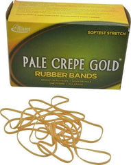 Alliance - 7 Inch Circumference, 1/8 Inch Wide, Pale Crepe Gold Rubber Band Strapping - 300 Pieces - Caliber Tooling