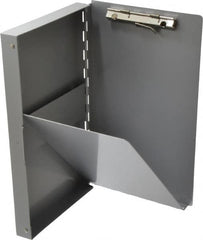 Saunders - 10 Inch Long x 6 Inch Wide x 1 Inch High, Clip Board - Silver - Caliber Tooling