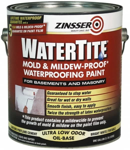 Zinsser - 1 Gal Bright White Semi Gloss Finish Latex Paint - 75 Sq Ft per Gal, Interior/Exterior, <400 gL VOC Compliance - Caliber Tooling