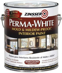 Zinsser - 1 Gal White Semi Gloss Finish Latex Paint - 400 Sq Ft per Gal, Interior/Exterior, <50 gL VOC Compliance - Caliber Tooling