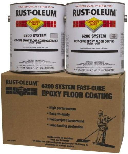 Rust-Oleum - 1 Gal Can Semi Gloss Silver Gray Floor Coating - <250 g/L VOC Content - Caliber Tooling