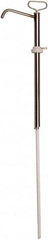 Value Collection - 3/4" Outlet, Stainless Steel Hand Operated Drum Pump - 8 oz per Stroke, 45" OAL, For Solvents, Acids & Other Corrosive Chemicals - Caliber Tooling