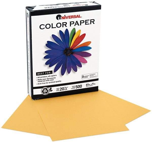 UNIVERSAL - 8-1/2" x 11" Goldenrod Copy Paper - Use with Laser Printers, Copiers, Offset Presses, Spirit Duplicators - Caliber Tooling