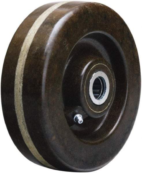 Hamilton - 6 Inch Diameter x 2 Inch Wide, Phenolic Caster Wheel - 1,200 Lb. Capacity, 2-3/16 Inch Hub Length, 5/8 Inch Axle Diameter, Straight Roller Bearing - Caliber Tooling