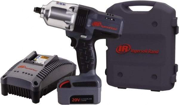 Ingersoll-Rand - 1/2" Drive 20 Volt Pistol Grip Cordless Impact Wrench & Ratchet - 1,900 RPM, 2,300 BPM, 780 Ft/Lb Torque, 1 Lithium-Ion Battery Included - Caliber Tooling