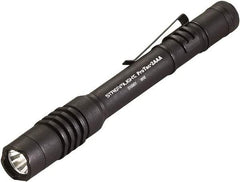 Streamlight - White LED Bulb, 130 Lumens, Industrial/Tactical Flashlight - Black Aluminum Body, 2 AAA Alkaline Batteries Included - Caliber Tooling