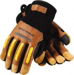 PIP - Size XL Leather/Spandex/Lycra/Kevlar Work Gloves - Kevlar Lined, Padded Goat Skin Palm - Caliber Tooling