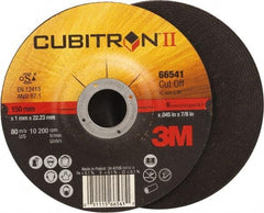 3M - 36 Grit, 6" Wheel Diam, 7/8" Arbor Hole, Type 27 Depressed Center Wheel - Ceramic, Resinoid Bond, S Hardness, 10,200 Max RPM - Caliber Tooling