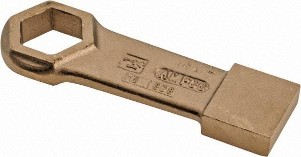 Ampco - 1-1/4" 6 Point Striking Box Wrench - Single End, 6-1/2" OAL, Aluminum Bronze - Caliber Tooling