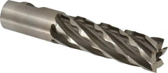 Weldon - 1-1/4" Diam, 4" LOC, 6 Flute High Speed Steel Roughing & Finishing Square End Mill - Uncoated, 6-1/2" OAL, 1-1/4" Shank Diam, Weldon Shank, 30° Helix, Non-Centercutting - Caliber Tooling