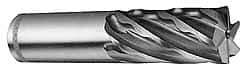 Weldon - 1" Diam, 4" LOC, 6 Flute Cobalt Roughing & Finishing Square End Mill - Uncoated, 6-1/2" OAL, 1" Shank Diam, Weldon Shank, 30° Helix, Non-Centercutting - Caliber Tooling