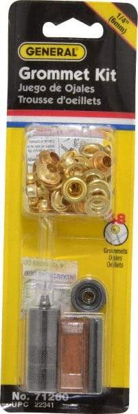 General - 52 Piece Grommet Kit - 1/4" ID - Caliber Tooling