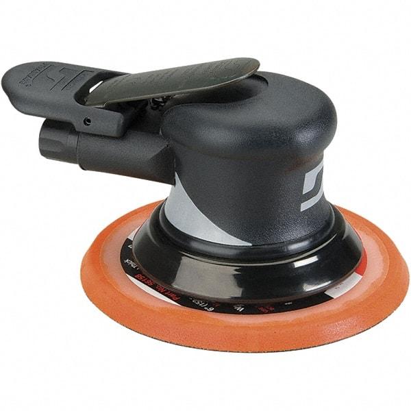 Dynabrade - 12,000 OPM, 18 CFM Air Consumption, Palm Air Orbital Sander - Round Pad, 1/4 NPT Inlet - Caliber Tooling