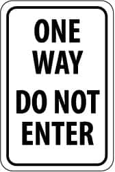 NMC - "Caution - Drive Slowly", 12" Wide x 18" High, Aluminum Traffic Control Signs - 0.08" Thick, Black on White, High Intensity Reflectivity, Rectangle, Post Mount - Caliber Tooling