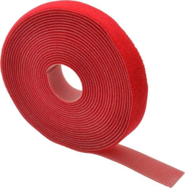 SpeedTech - 15' Long Red Nylon & Polyethylene Hook & Loop Strap - 50 Lb Tensile Strength - Caliber Tooling