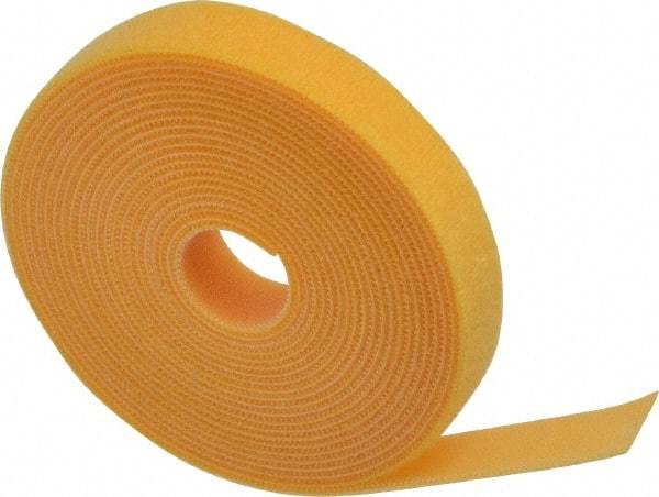 SpeedTech - 15' Long Yellow Nylon & Polyethylene Hook & Loop Strap - 50 Lb Tensile Strength - Caliber Tooling