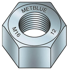 Value Collection - M36x4.00 Metric Coarse Steel Right Hand Hex Nut - 55mm Across Flats, 29mm High, Metric Blue Finish - Caliber Tooling