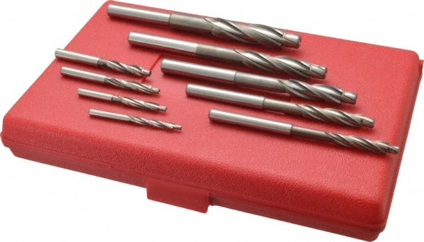 Cleveland - #32 to #6 Wire Compatible, High Speed Steel, Solid Pilot Counterbore Set - Caliber Tooling