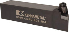 Kennametal - DDJN, Left Hand Cut, 3° Lead Angle, 1-1/4" Shank Height x 1-1/4" Shank Width, Negative Rake Indexable Turning Toolholder - 6" OAL, DN..43. Insert Compatibility, Series Kenclamp - Caliber Tooling