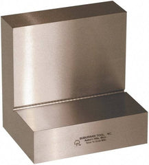 Suburban Tool - 4" Wide x 4" Deep x 3" High Steel Precision-Ground Angle Plate - Standard Plate, Flat Surface, Open End, 1-1/8" Thick, Single Plate - Caliber Tooling