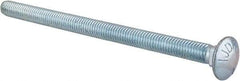 Value Collection - 3/8-16 UNC 6" Length Under Head, Standard Square Neck, Carriage Bolt - Grade 5 Steel, Zinc-Plated Finish - Caliber Tooling