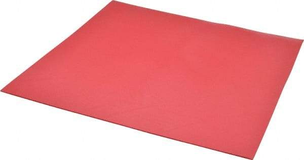 Made in USA - 12" Long, 12" Wide, 1/16" Thick, Buna-N Rubber Foam Sheet - 50 to 60 Durometer, Red, -20 to 180°F, 1,000 to 1,200 psi Tensile Strength, Stock Length - Caliber Tooling