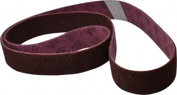 3M - 2" Wide x 72" OAL, Aluminum Oxide Abrasive Belt - Aluminum Oxide, Medium, Nonwoven, Series SC-BL - Caliber Tooling