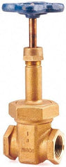 NIBCO - 3" Pipe, Class 150, Threaded Bronze Solid Wedge Rising Stem Gate Valve - 300 WOG, 150 WSP, Bolted Bonnet - Caliber Tooling