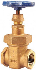 NIBCO - 3" Pipe, Class 150, Threaded Bronze Solid Wedge Stem Gate Valve - 300 WOG, 150 WSP, Union Bonnet - Caliber Tooling