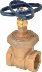 NIBCO - 1-1/2" Pipe, Class 150, Threaded Bronze Solid Wedge Stem Gate Valve - 300 WOG, 150 WSP, Union Bonnet - Caliber Tooling