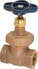 NIBCO - 3/4" Pipe, Class 150, Threaded Bronze Solid Wedge Stem Gate Valve - 300 WOG, 150 WSP, Union Bonnet - Caliber Tooling