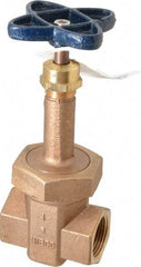 NIBCO - 1" Pipe, Class 200, Threaded Bronze Alloy Solid Wedge Rising Stem Gate Valve - 400 WOG, 200 WSP, Union Bonnet - Caliber Tooling