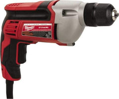 Milwaukee Tool - 3/8" Keyless Chuck, 2,800 RPM, Pistol Grip Handle Electric Drill - 8 Amps, 120 Volts, Reversible, Includes 3/8" Drill & Side Handle - Caliber Tooling