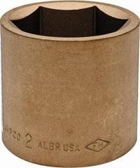 Ampco - 2", 3/4" Drive, Standard Hand Socket - 6 Points, 2-9/16" OAL, Aluminum Bronze - Caliber Tooling