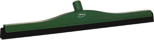 Vikan - 24" Foam Rubber Blade Bench Squeegee - Double Edge, Green, Plastic Holder - Caliber Tooling