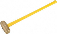 American Hammer - 12 Lb Head Nonsparking Hammer - 34" OAL, 31" Long Fiberglass Handle - Caliber Tooling