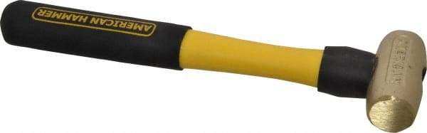 American Hammer - 1-1/2 Lb Head Nonmarring Mallet - 12" OAL, 11" Long Fiberglass Handle - Caliber Tooling