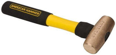 American Hammer - 2 Lb Head Nonsparking Mallet - 12" OAL, 11" Long Fiberglass Handle - Caliber Tooling