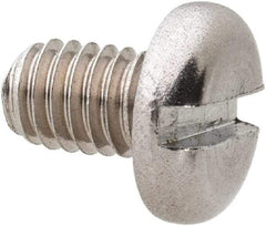 Value Collection - M3.5x0.60 Metric Coarse, 5mm Length Under Head Slotted Drive Machine Screw - Pan Head, Grade 18-8 & A2 Stainless Steel, Uncoated, Without Washer - Caliber Tooling