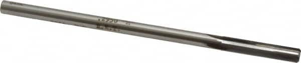 Made in USA - Letter M Carbide-Tipped 4 Flute Chucking Reamer - Straight Flute, 9/32" Straight Shank, 1-1/2" Flute Length, 6" OAL - Caliber Tooling